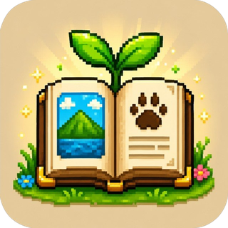 The Biodex logo: an open field book with a sprouting leaf